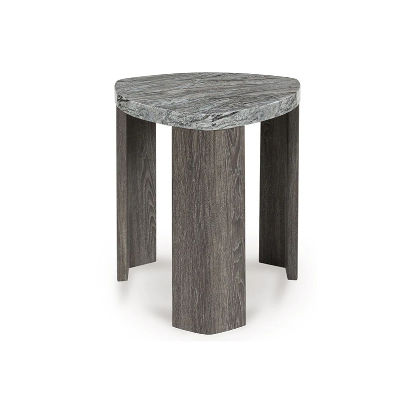 Surmour - Gray / Brown - Triangle End Table - Image 3