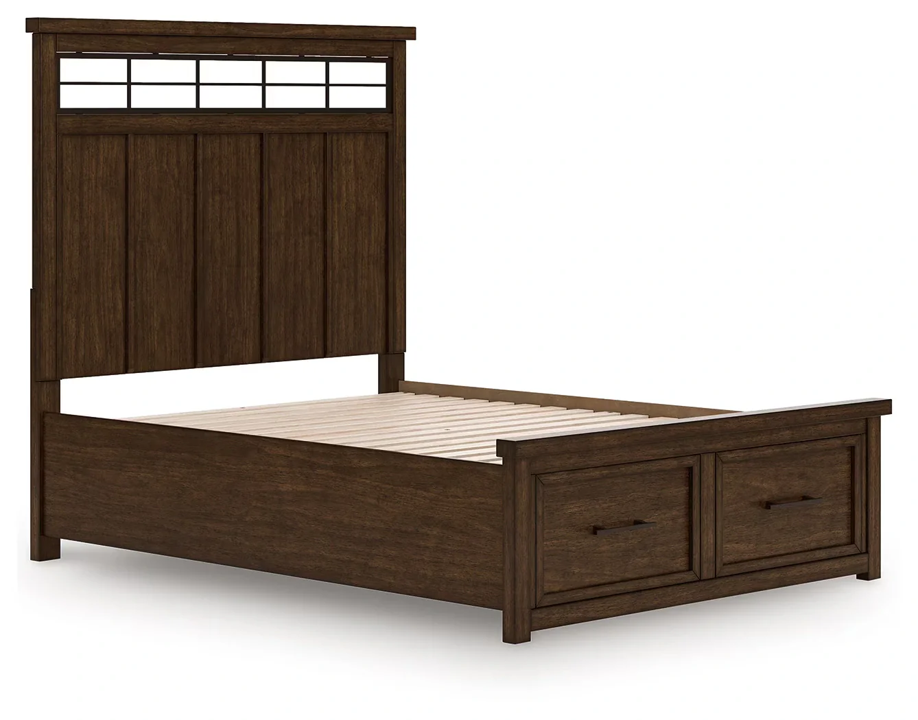 Taffenbrook - Medium Brown - Queen Panel Storage Bed - Image 4