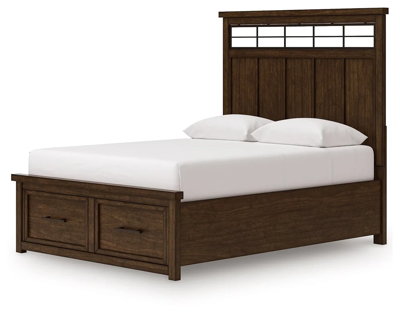 Taffenbrook - Medium Brown - Queen Panel Storage Bed - Image 5