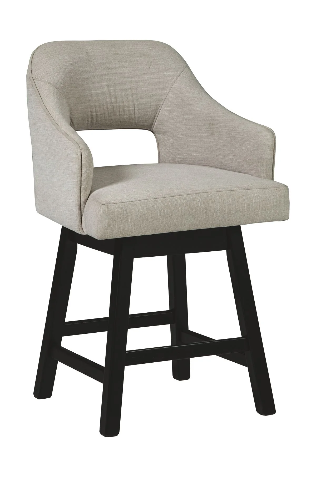 Tallenger - Beige - Uph Swivel Barstool (Set of 2) - Image 3
