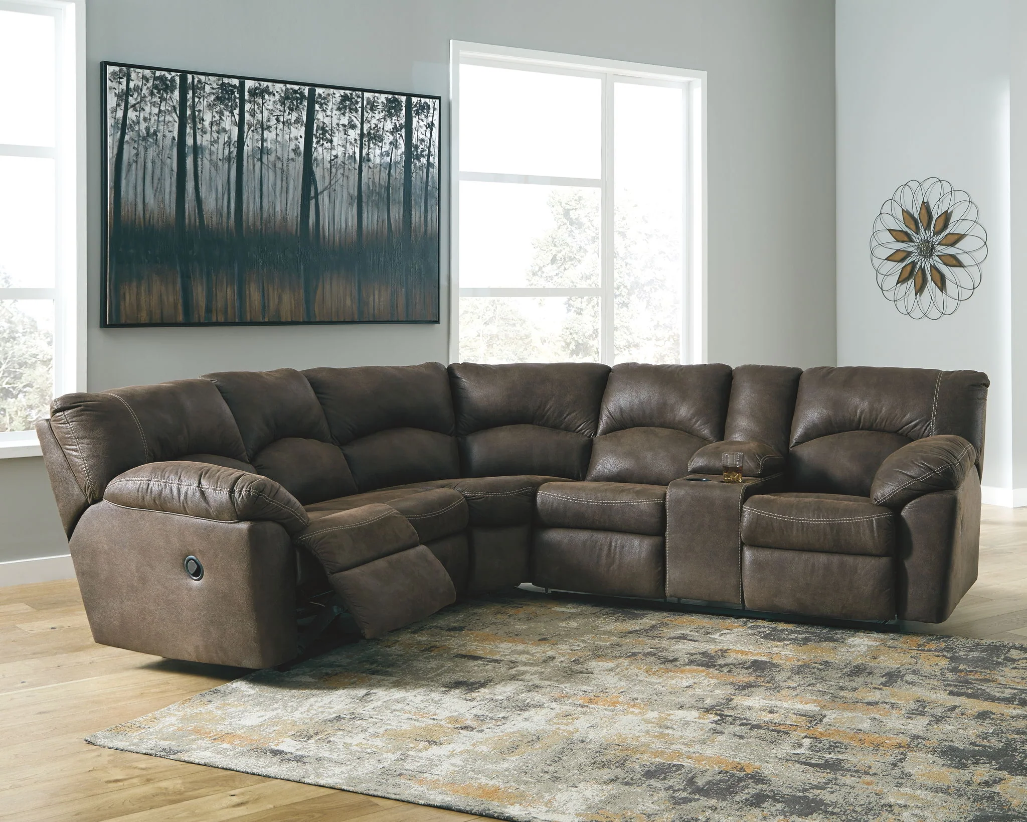 Tambo - Canyon - 3 Pc. - Right Arm Facing Loveseat With Console 2 Pc Sectional, Rocker Recliner - Image 3