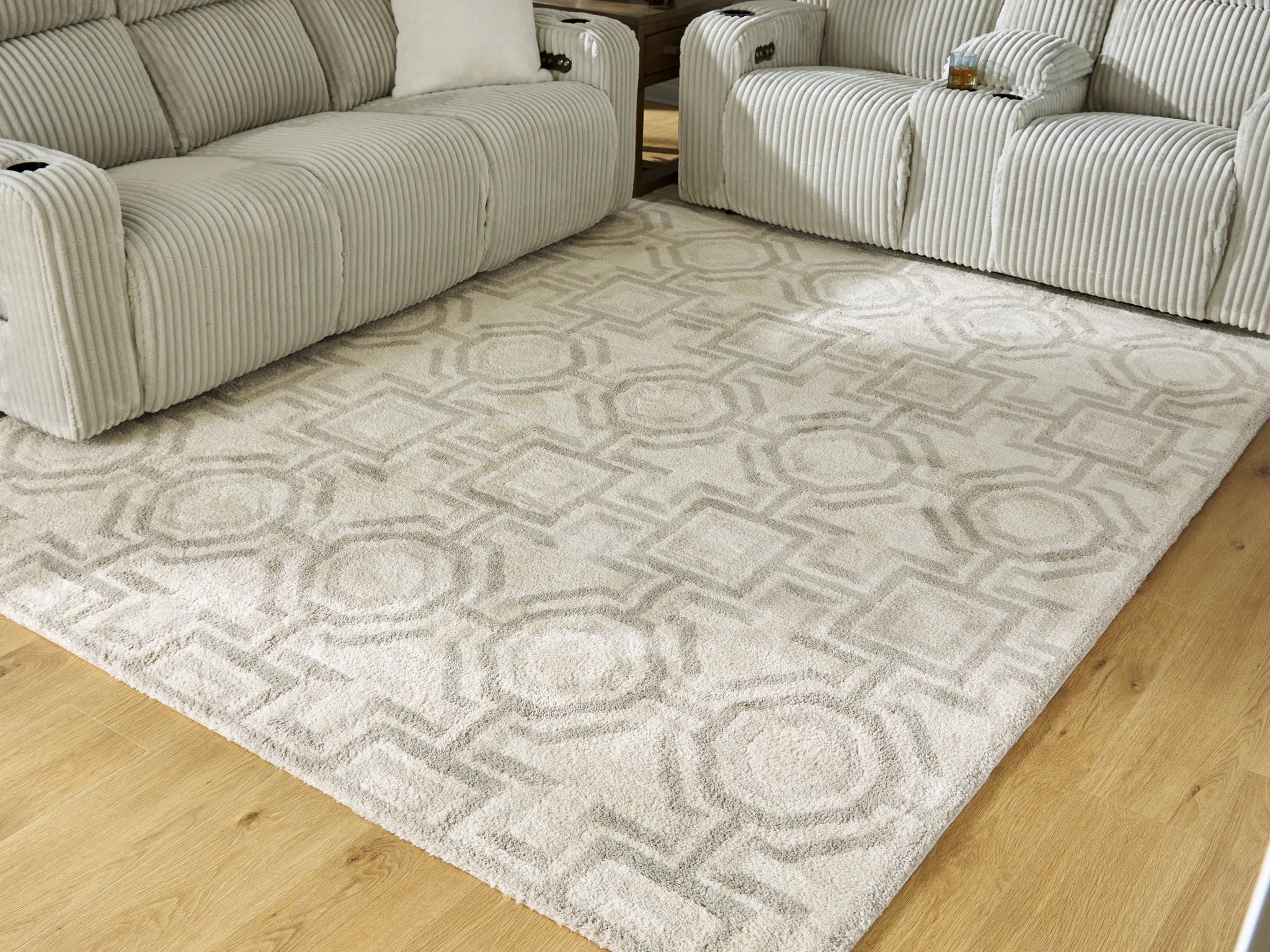 TeeLGan - Ivory / Tan - Medium Rug - 8' x 10' - Image 2