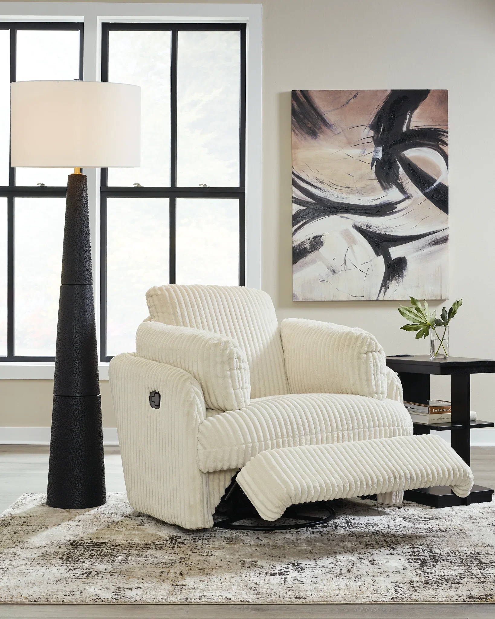 Tie-breaker - Ivory - Swivel Glider Recliner - Image 8