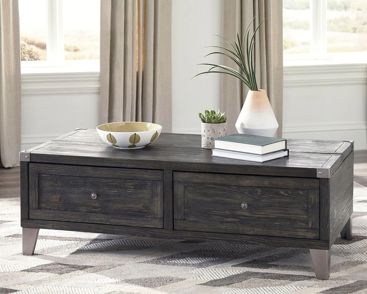 Todoe - Dark Gray - Lift Top Cocktail Table - Image 2