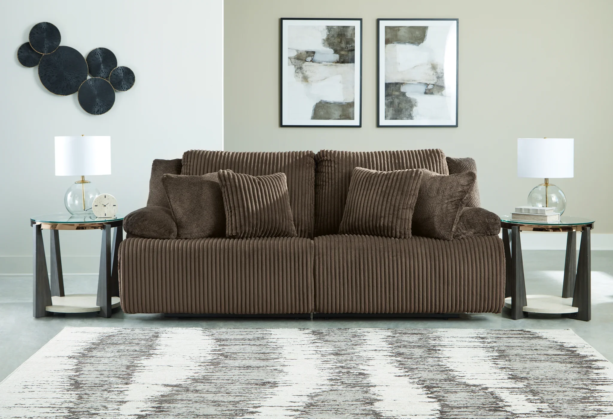 Top Tier - Chocolate - 2-Piece Reclining Sectional Loveseat - Image 2