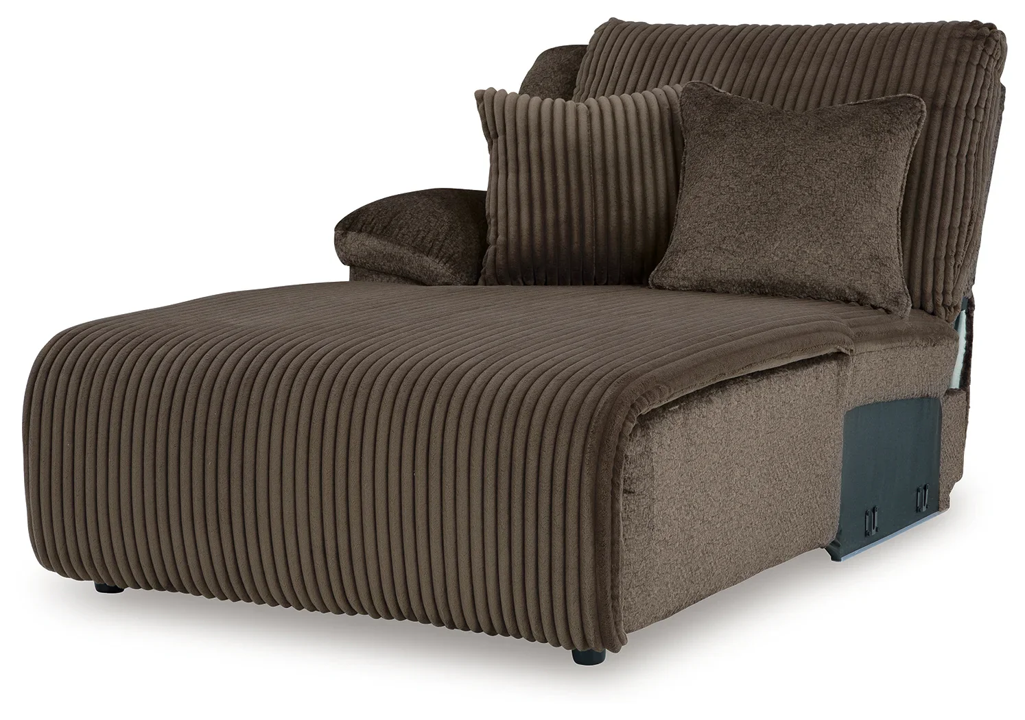 Top Tier - Chocolate - 3-Piece Reclining Sectional With Laf Press Back Chaise - Image 13
