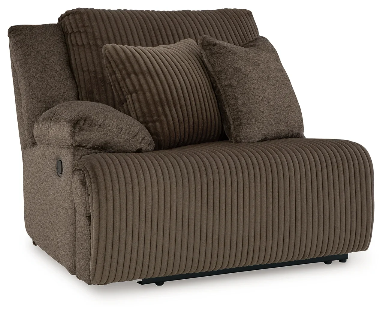 Top Tier - Chocolate - 3-Piece Reclining Sectional With Raf Press Back Chaise - Image 4