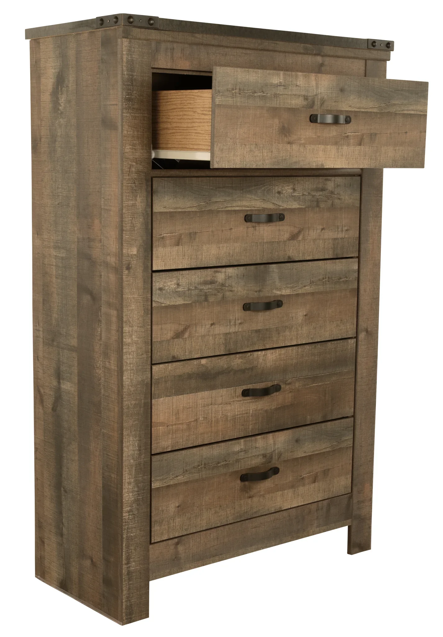 Trinell - Brown - Five Drawer Chest - Image 5