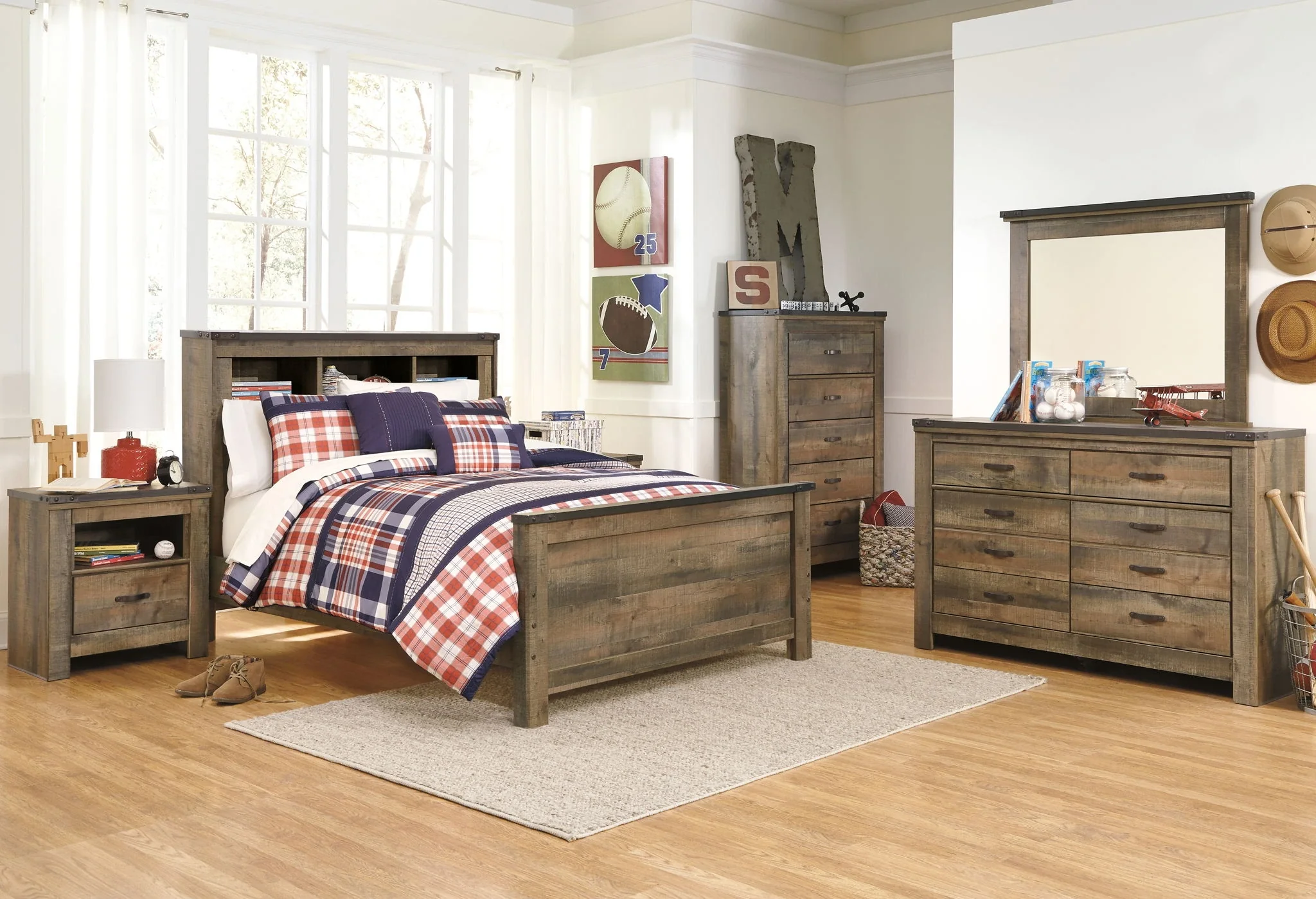 Trinell - Brown - Full Bookcase Panel Bed - Image 2