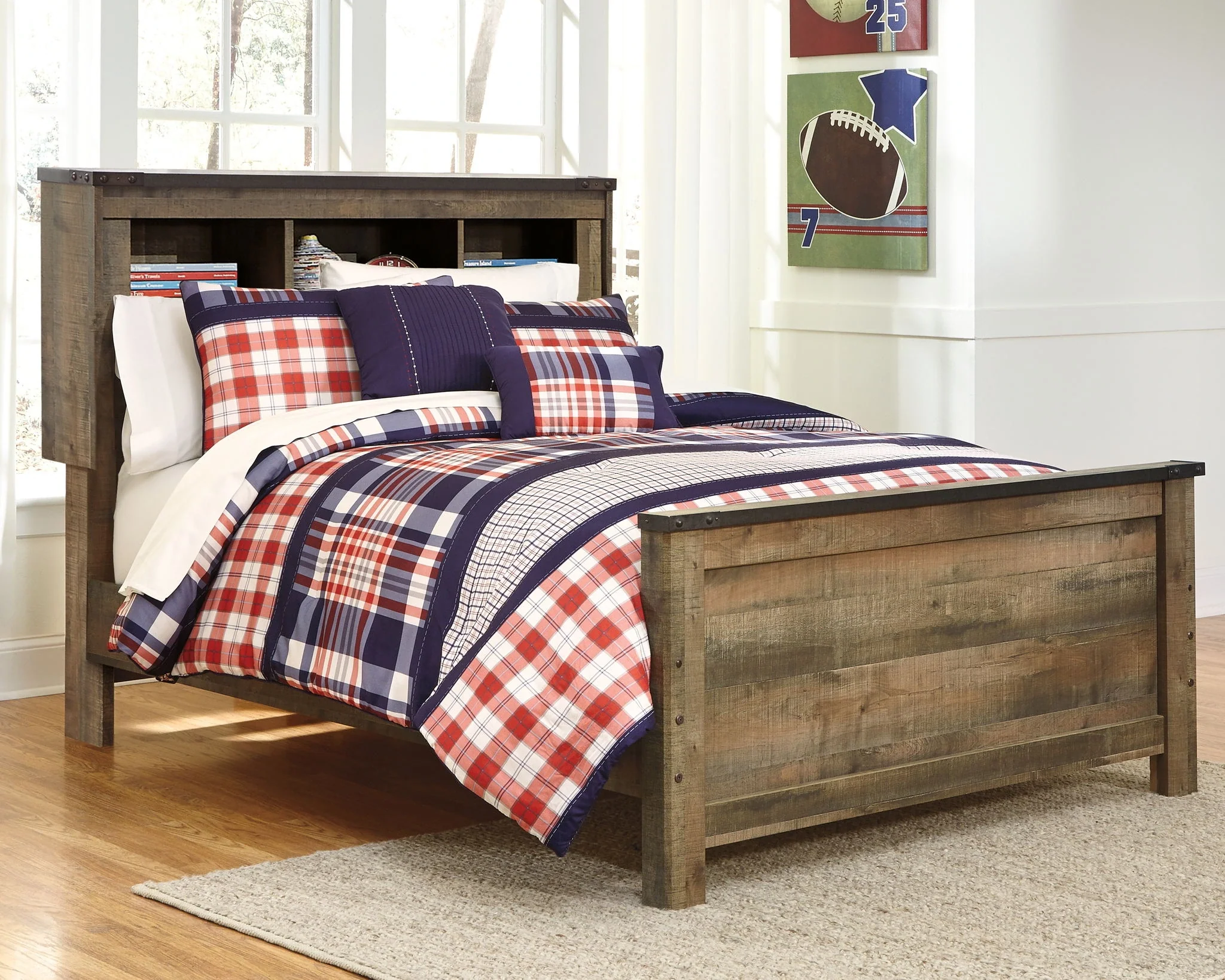 Trinell - Brown - Full Bookcase Panel Bed - Image 3
