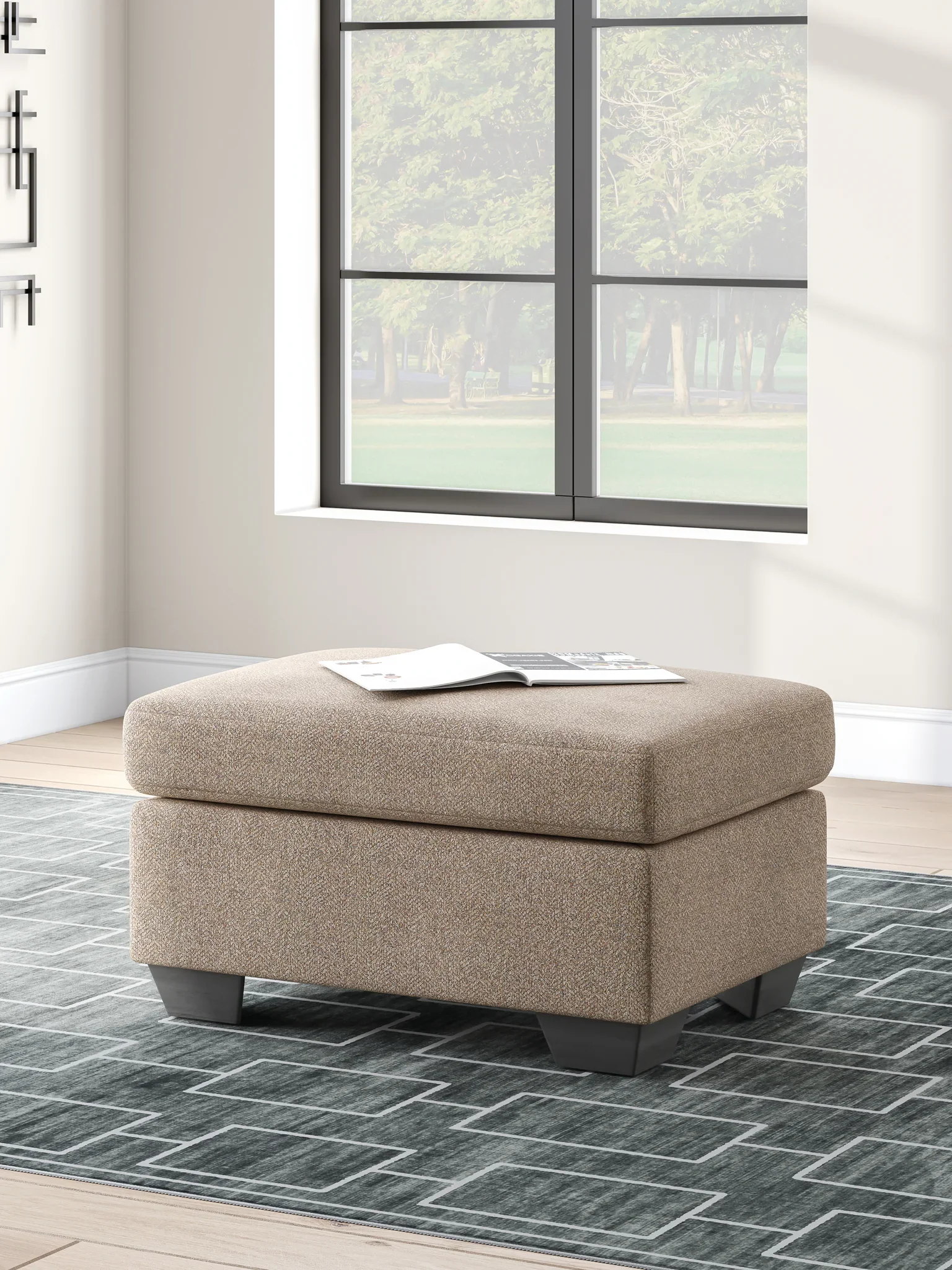 Triston-Peaks - 2 Pc. - Chair And A Half, Ottoman - Suede - Image 2