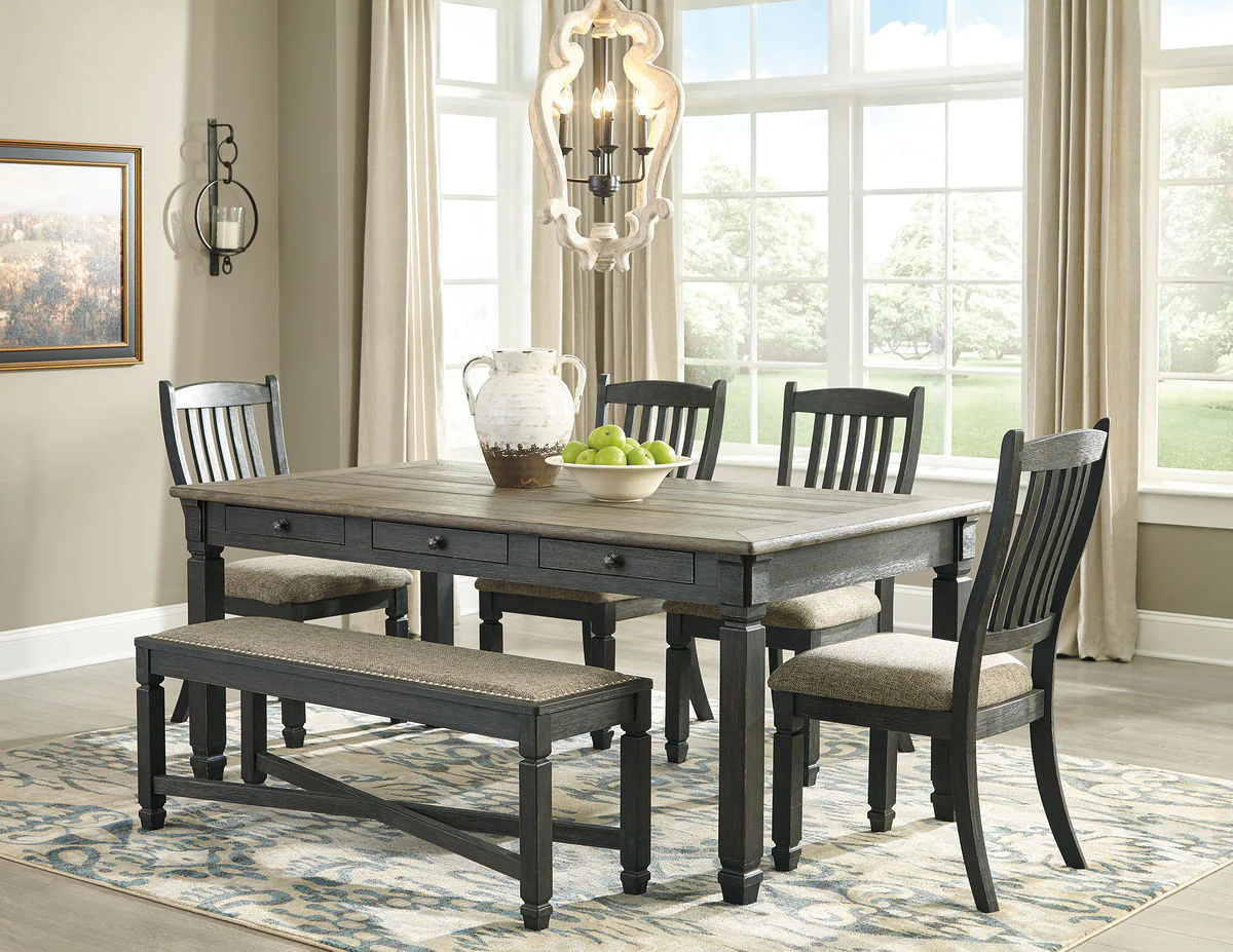 Tyler - Black / Grayish Brown - Dining Uph Side Chair (Set of 2) - Slatback - Image 9