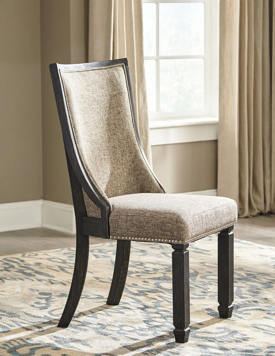 Tyler - Black / Grayish Brown - Dining Uph Side Chair (Set of 2) - Framed Back - Image 2