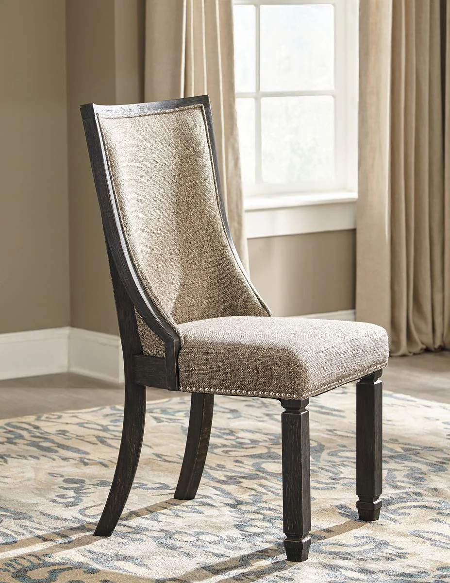 Tyler Creek - Dark Gray - 6 Pc. - Dining Room Table, 2 Side Chairs, 2 Upholstered Side Chairs, Bench - Image 4