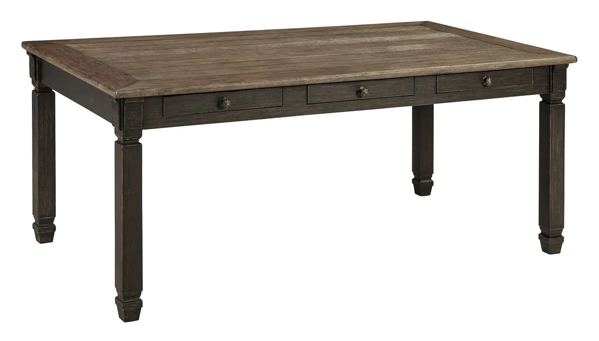 Tyler Creek - Dark Gray - 6 Pc. - Dining Room Table, 2 Side Chairs, 2 Upholstered Side Chairs, Bench - Image 6