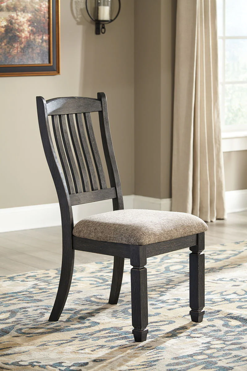 Tyler Creek - Dark Gray - 7 Pc. - Dining Room Table, 4 Side Chairs, 2 Upholstered Side Chairs - Image 2