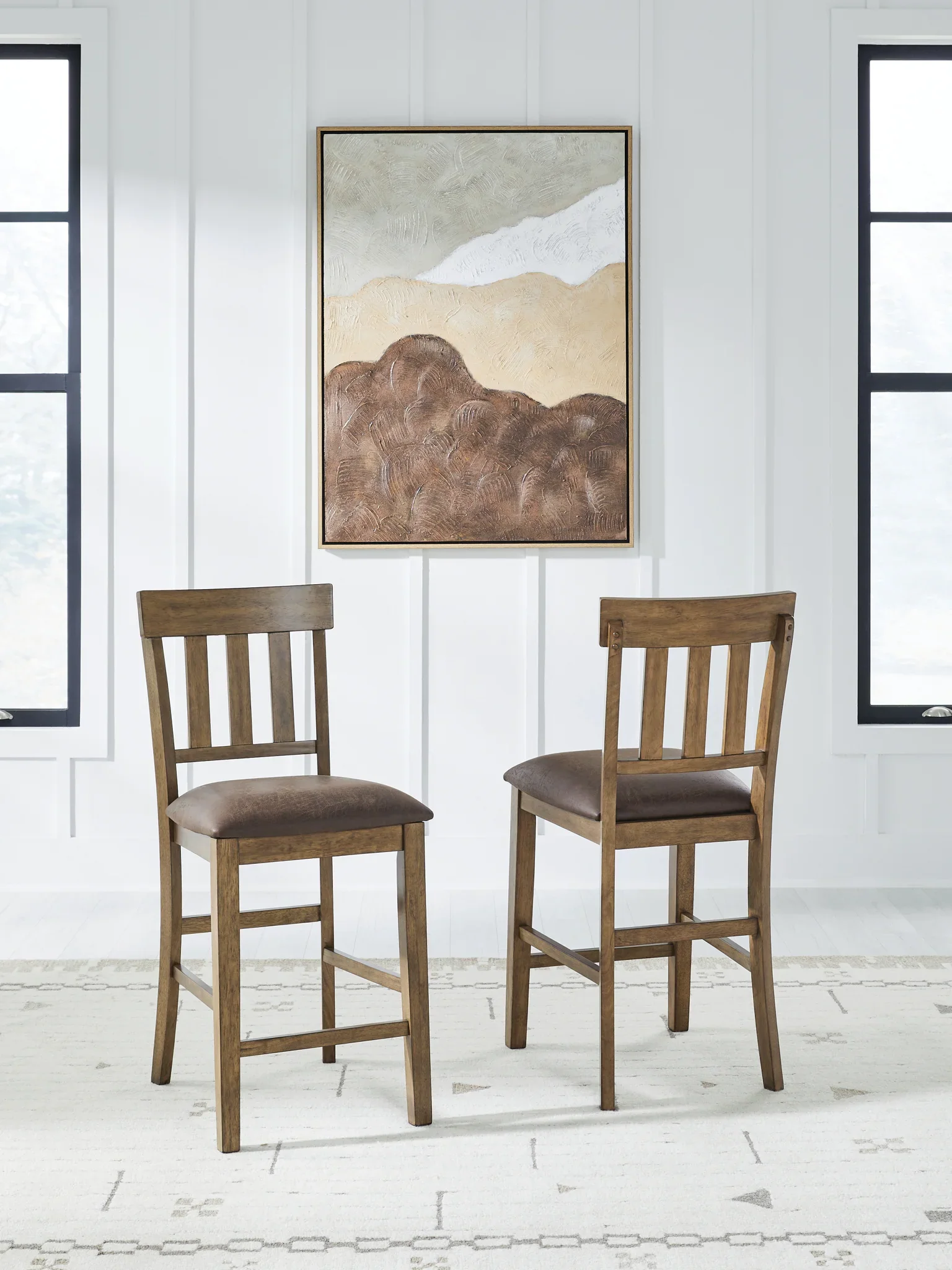 Urbinforte - Light Brown - Upholstered Barstool (Set of 2) - Image 2