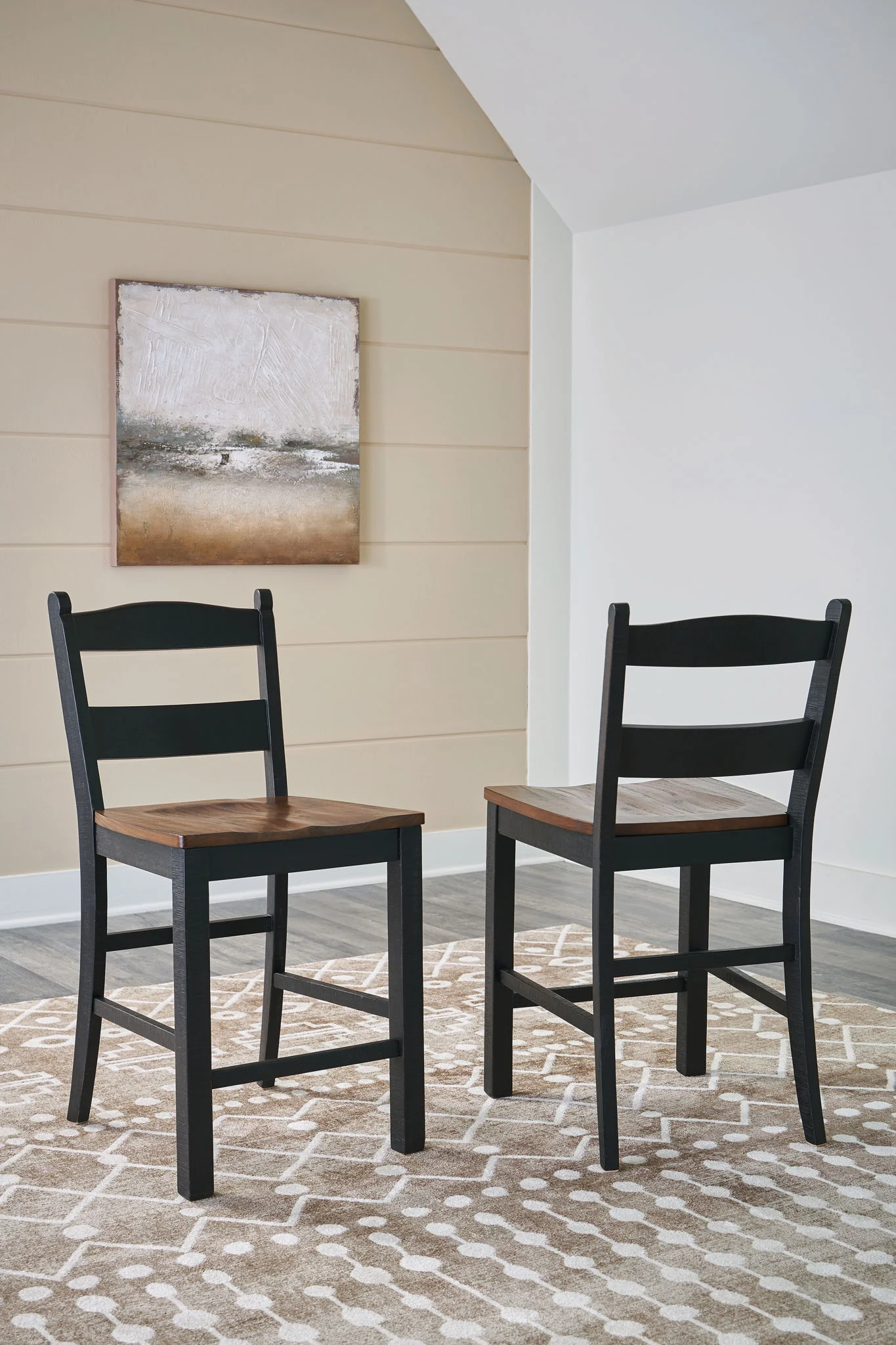 Valebeck - Black / Brown - Barstool (Set of 2) - Image 2