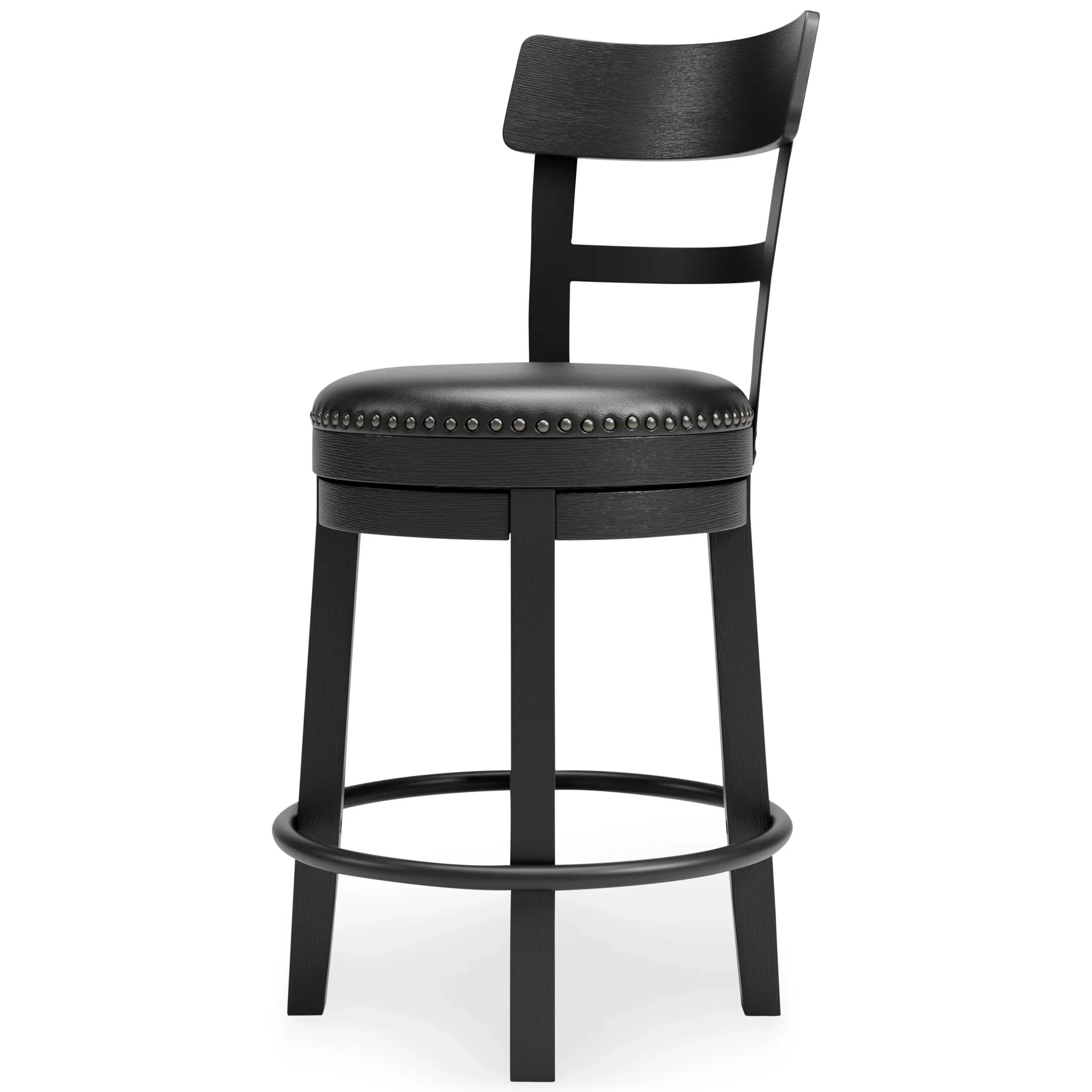 Valebeck - Black - Uph Swivel Barstool - Image 5