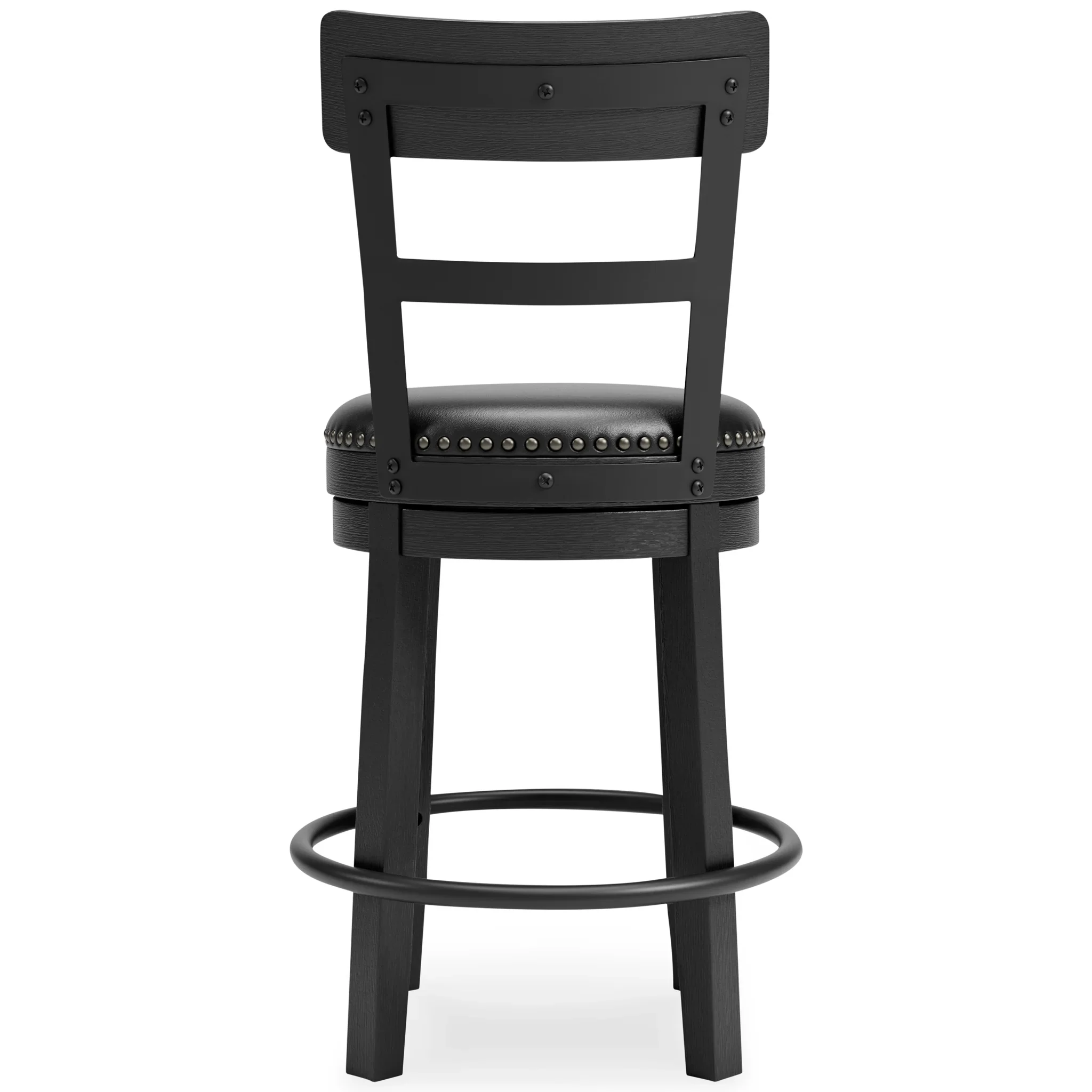Valebeck - Black - Uph Swivel Barstool - Image 7