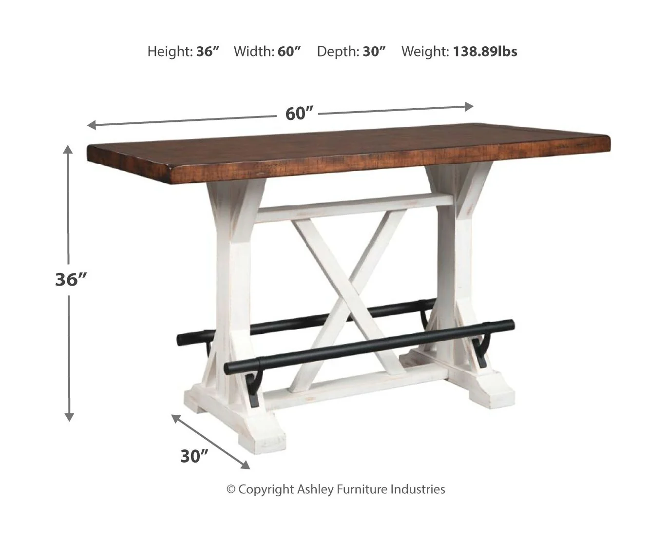 Valebeck - White - 6 Pc. - Counter Table, 4 Counter Barstools, Server - Image 2
