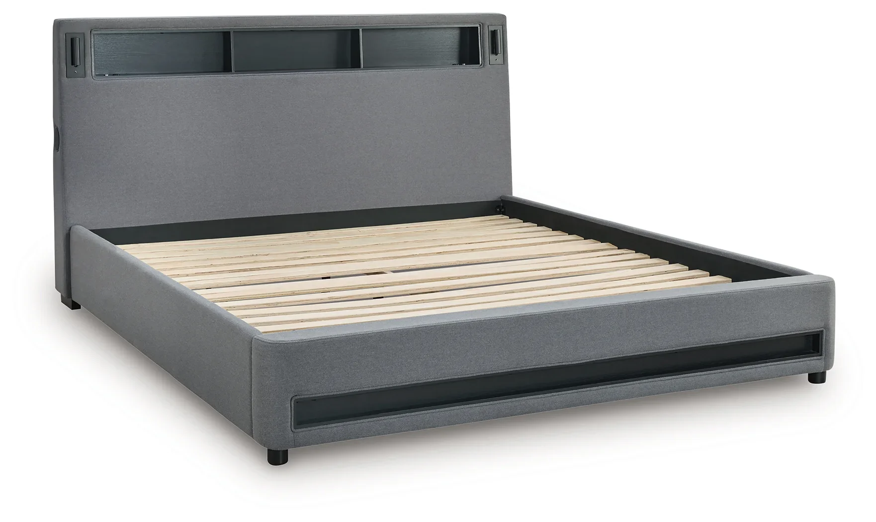 Verishaw - Gray - King Upholstered Bed - Image 4