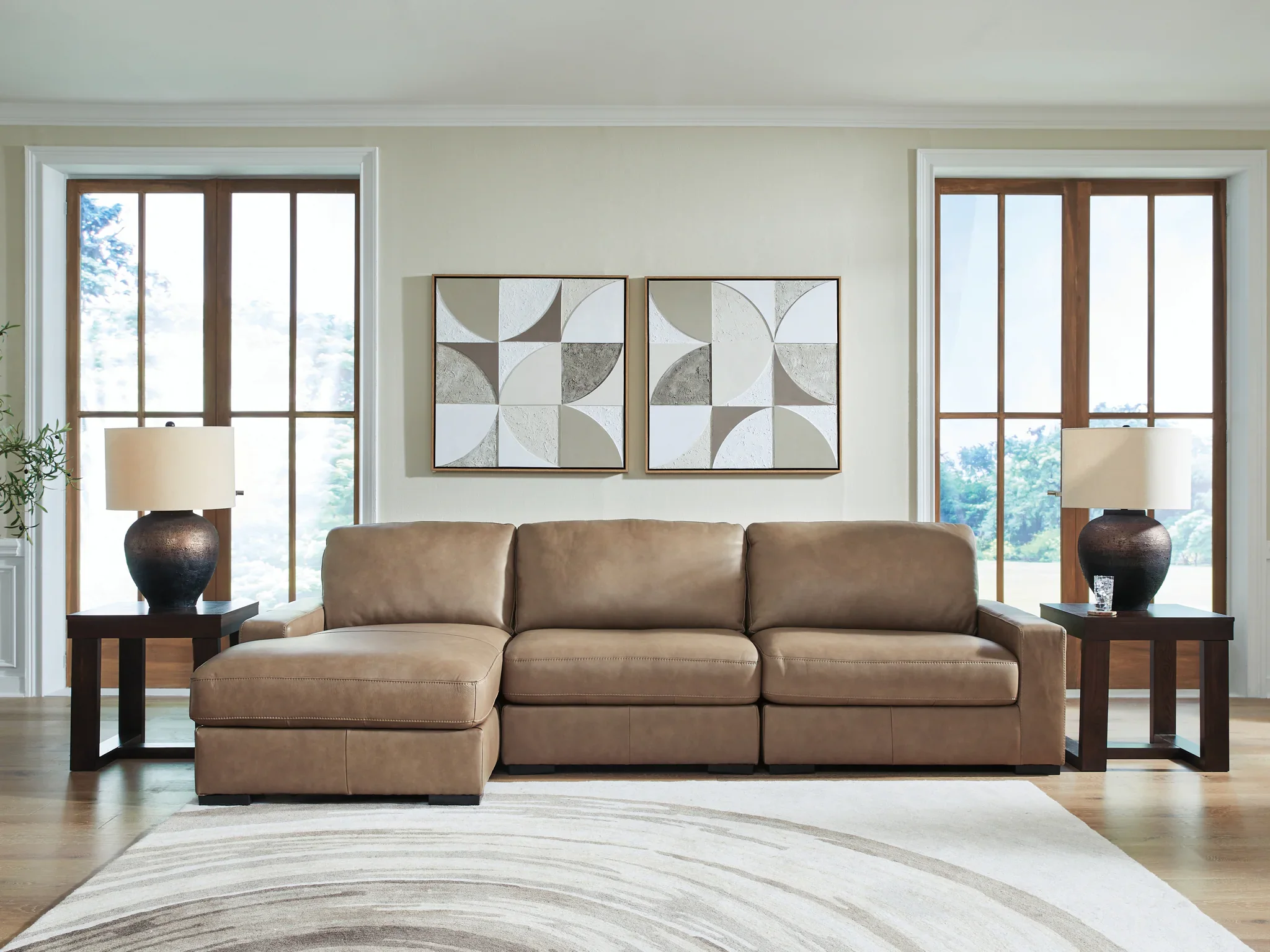 Veronella - 3-Piece Sectional With LAF Corner Chaise - Sahara - Image 2