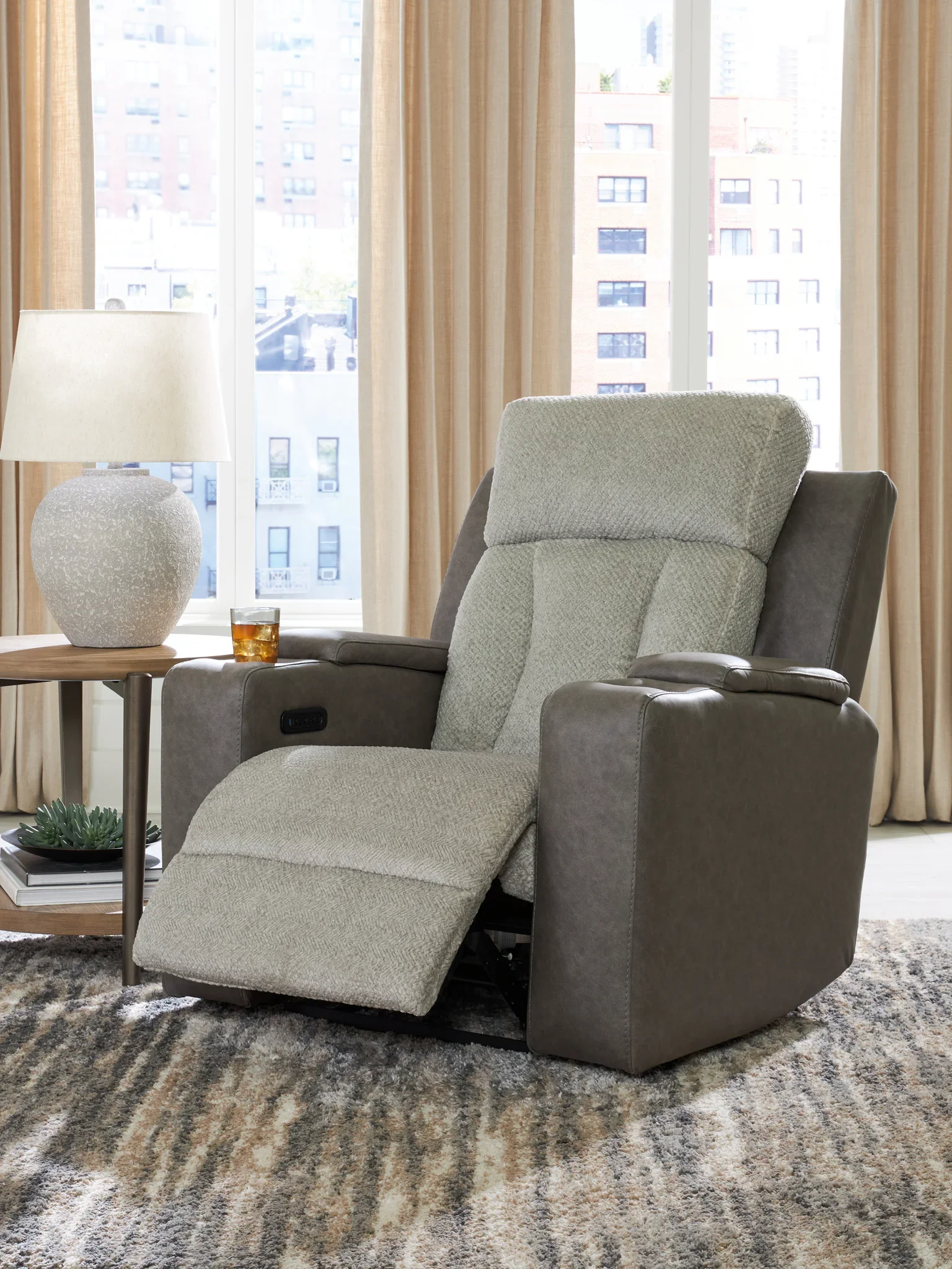 WhipLash - Sisal - Power Recliner With Adj Headrest - Image 6