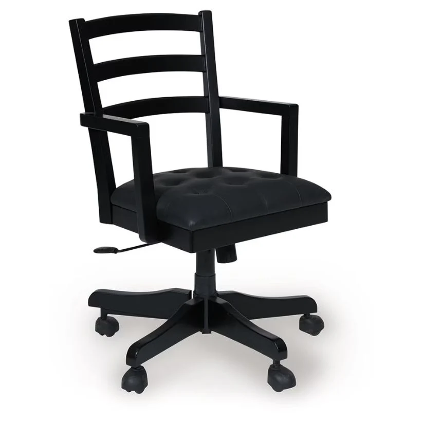 Wildenauer - Brown / Black - Home Office Swivel Desk Chair