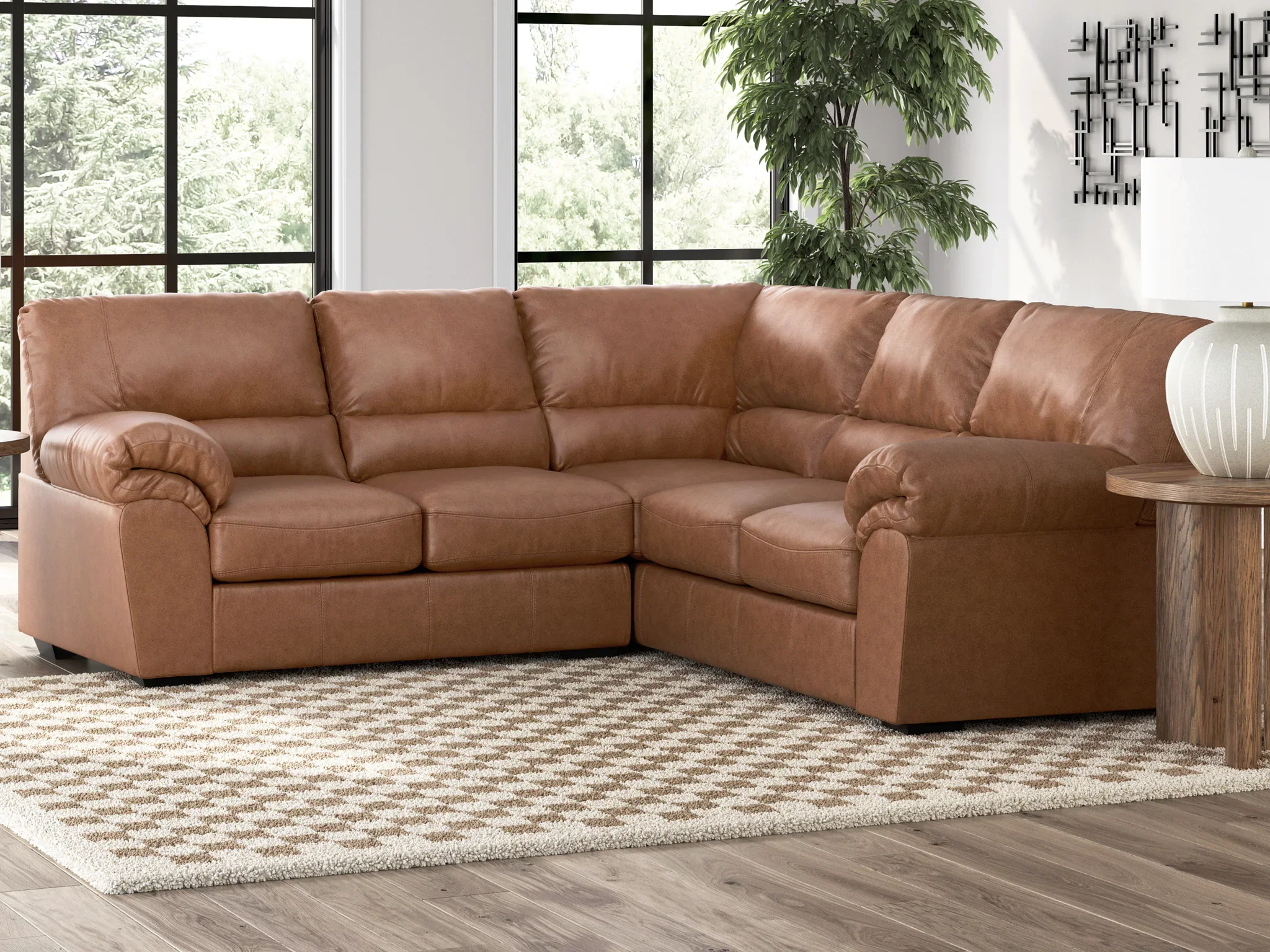 WillowBend - Caramel - 2-Piece Sectional With LAF Loveseat - Image 2