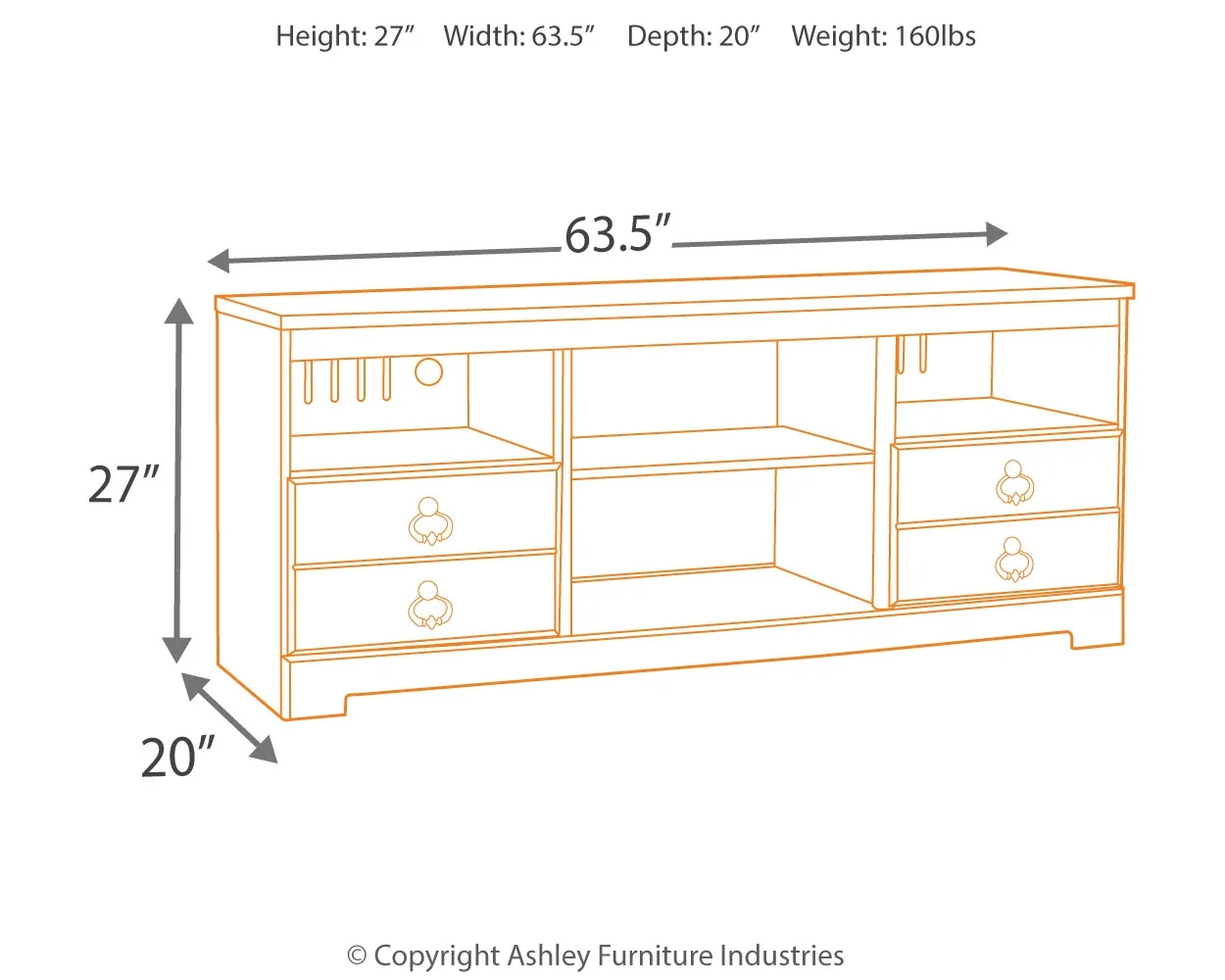 Willowton - Whitewash - 3-Piece Entertainment Center - Image 4