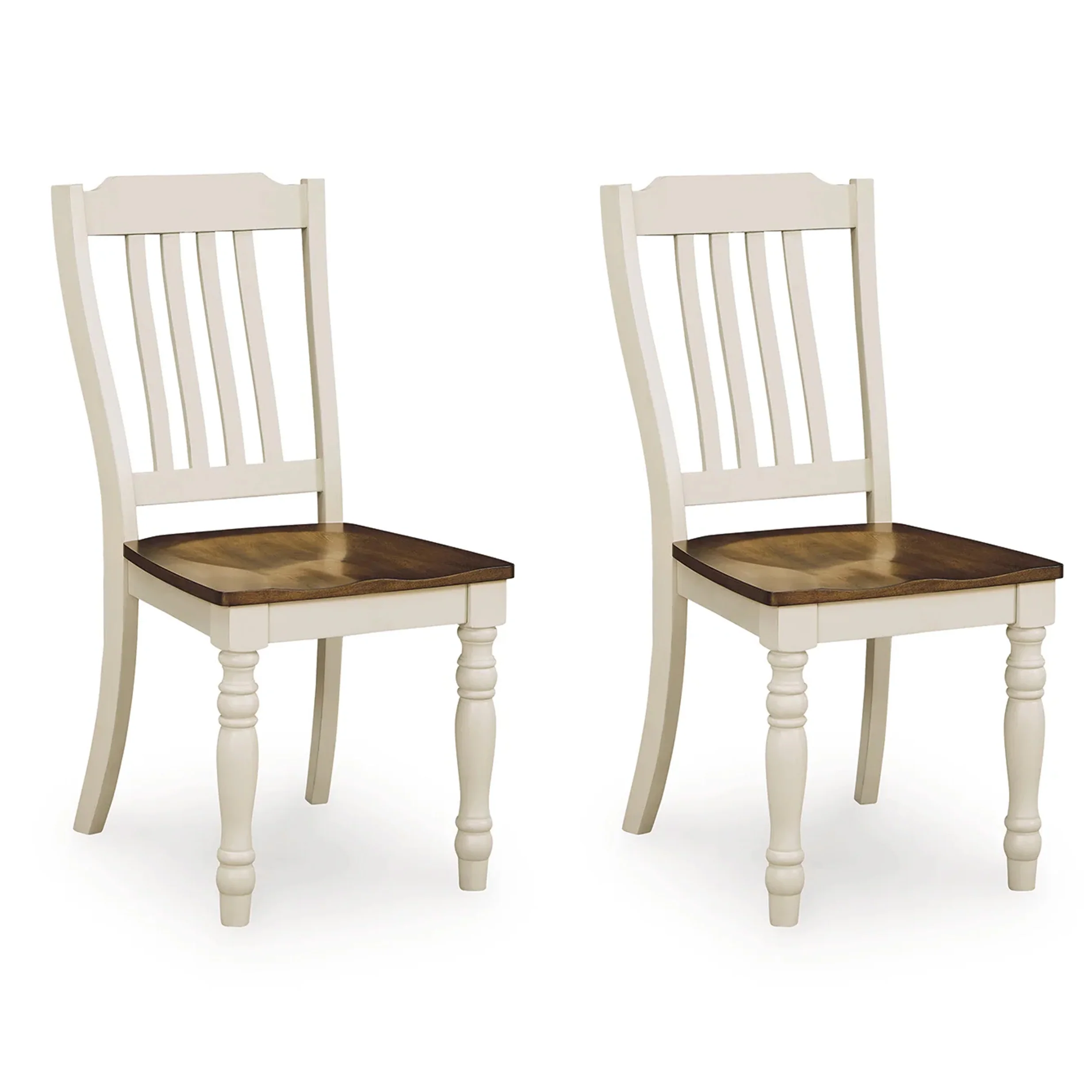 Wirloni - Dining Room Side Chair (Set of 2) - Antique White / Brown