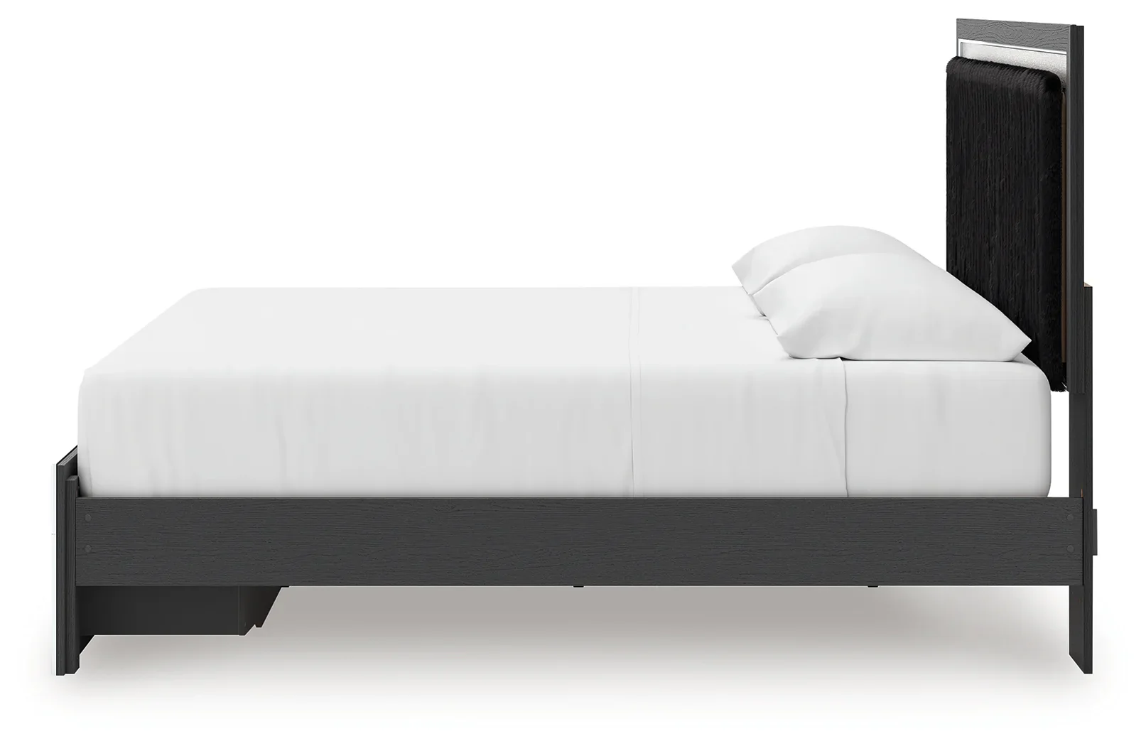 Zuraleus - King Upholstered Panel Platform Storage Bed - Black - Image 4
